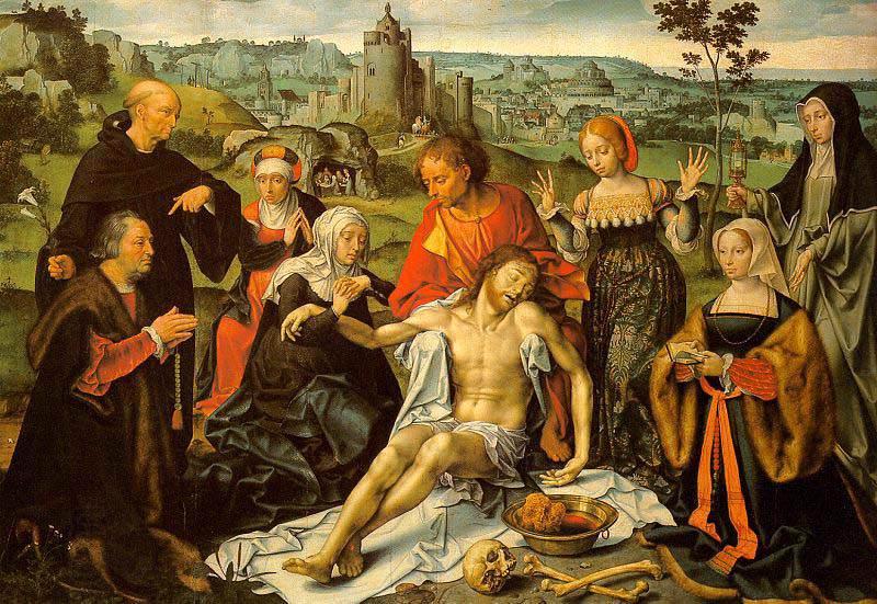 CLEVE, Joos van Altarpiece of the Lamentation (central) dfg China oil painting art